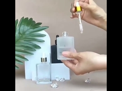 30ml 50ml Black Frosted Square Essential Oil Dropper Bot